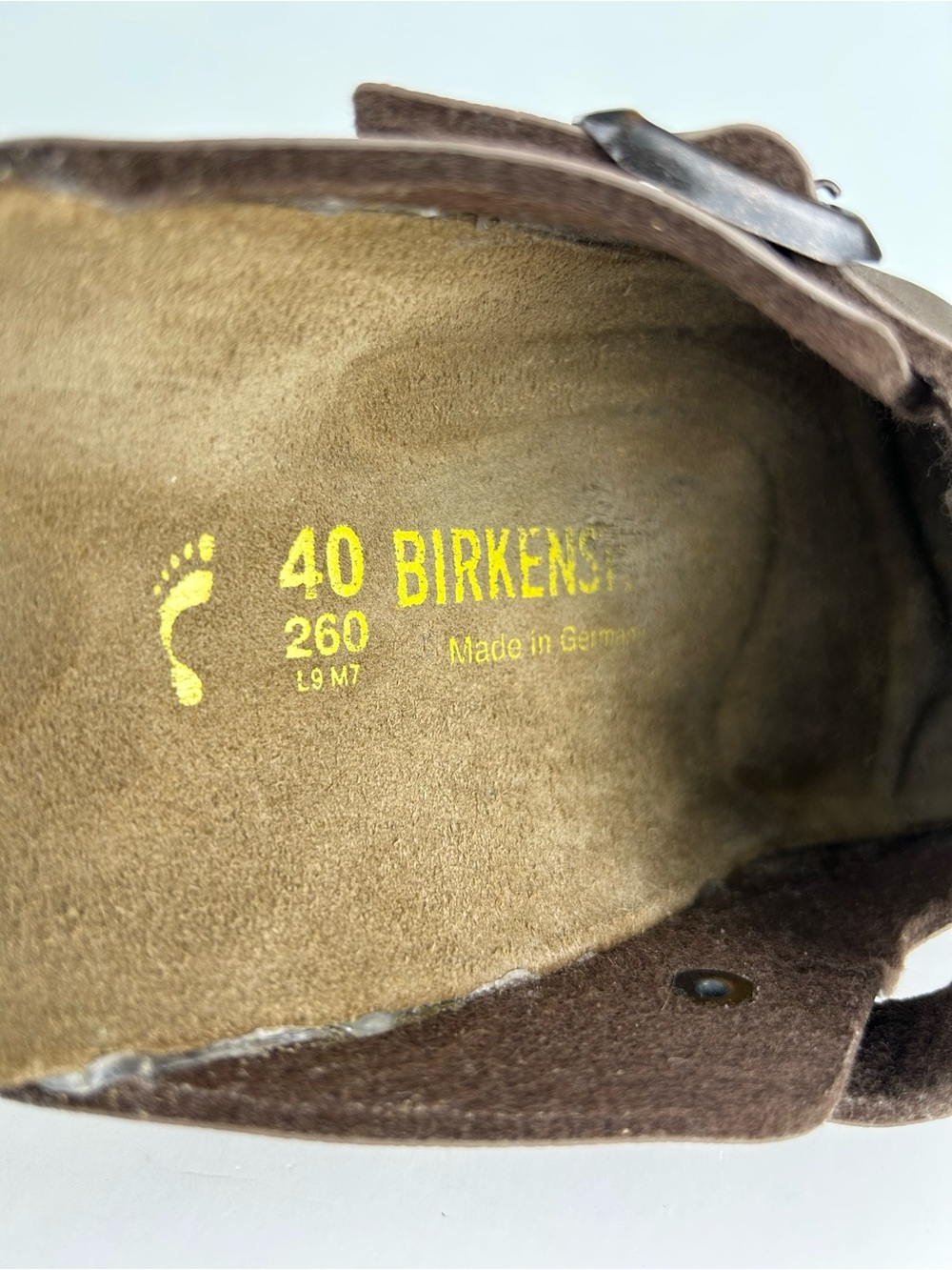 Birkenstock Boston Brown Birko-Flor Slides Mules Unisex Sandals EU 40 US L 9 - Picture 12 of 14